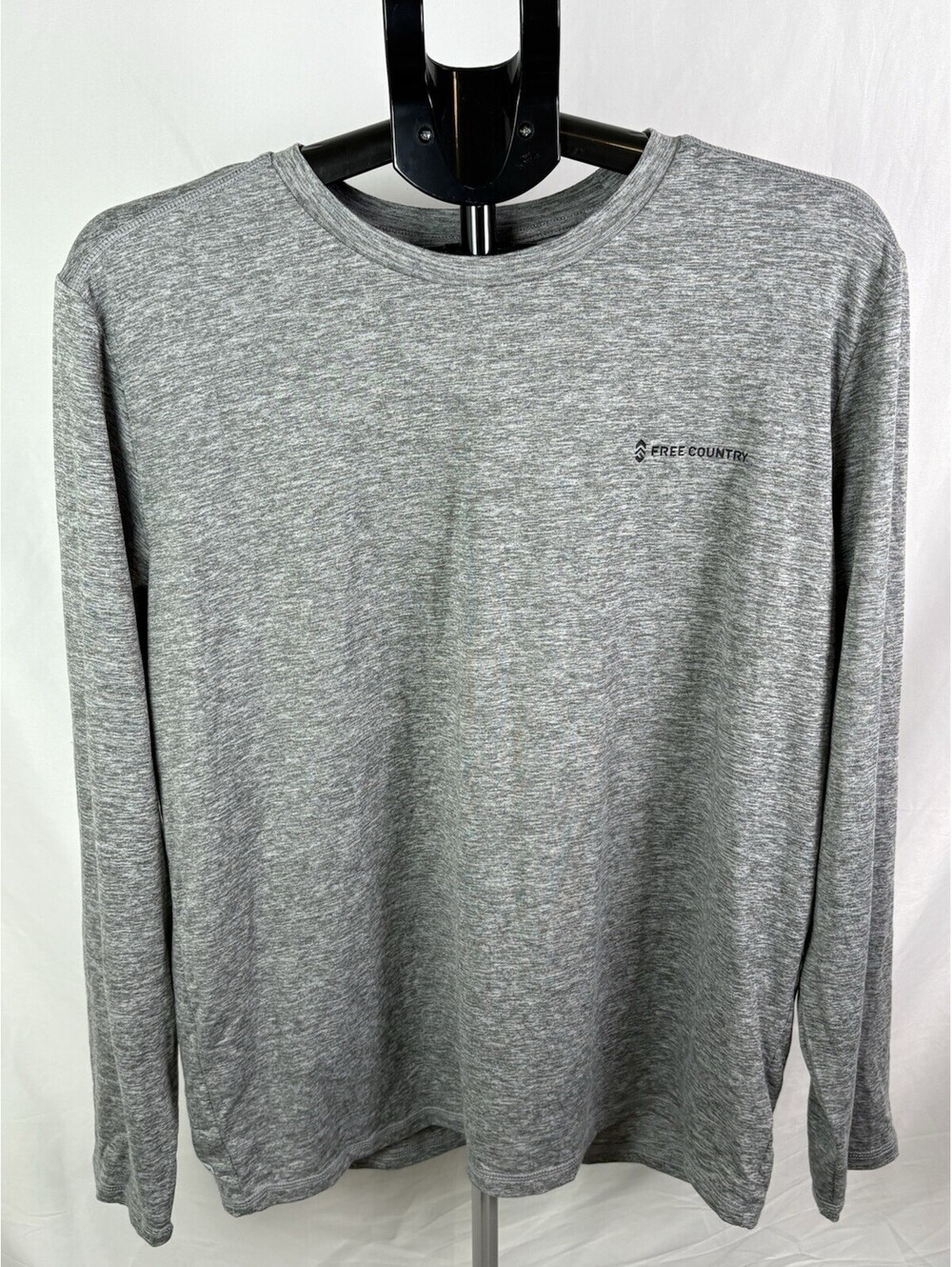 Free Country Men's Long Sleeve Activewear Grey Rock New  Size M (Item 492)